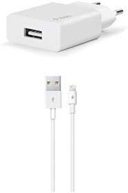 Resim ttec SmartCharger Seyahat Şarj Aleti, 2.1A ve Lightning Kablo, 1m, Beyaz 