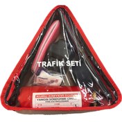 Resim CARSESUAR Trafik Seti ve Kuru Kimyevi Tozlu %40 Map Abc Araç Yangın Söndürme Tüpü 1 kg 