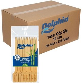 Resim Supertrend Yassı Çöp Şiş 12cm 50 Adet X 100 Paket Koli 