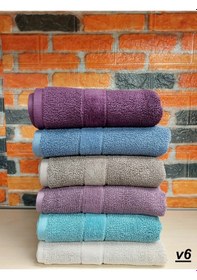 Resim Özdilek Svv Border -6 Lı- Kalın & Yumuşak El Yüz Havlusu 40x76 - V6 Mor 