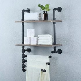 Resim Blbn Design Dekoratif Borudan Raf ve Askılık 