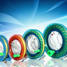 Resim Mavi Uçurtma Makarası 2000/5000cm İpli Bağlantı, Dayanıklı Uçurtma İpi Sarıcı, Yetişkinler için El Tutacaklı Tekerlek, Uçurtma Uçurma Aksesuarı - Kristal Tekerlek Tasarımı 