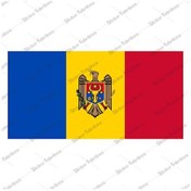 Resim Moldova Bayrağı Sticker 00785 