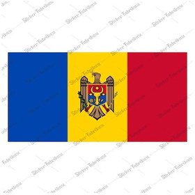 Resim Moldova Bayrağı Sticker 00785 
