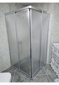 Resim Nokta Duşakabin 90 x 90 Teknesiz Plastik Cam Duşakabin Nd409 Şeffaf 