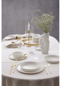 Resim Kütahya Porselen Bone V-form 24 Parça 6 Kişilik Yemek Takımı Altı 513300 