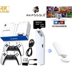 Resim MAROOBLE M15 Oyun Konsolu 4K Ultra Hd Game Stick Pro Retro Atari 64GB 