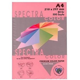 Resim Elitrulo A4 Renkli Fotokopi Kağıdı 80 gr 1 Paket 500 Yaprak - Fosforlu Pembe 