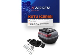 Resim Wogen WG41 Premium Arka Çanta 41 Litre (Nardo Gri) + Karbon Dizli 