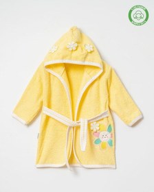 Resim Çiçekli Bornoz Sarı Sarı 