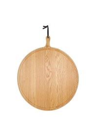 Resim Yuvarlak Çerçeveli Yağlı Ceviz Kesme Ve Sunum Tahtası Xl 60cm Ahşap 