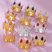 Resim Küçük Yuvarlak Taç Doğum Günü Çiçek Süsü Alaşımlı Taşlı Taç Süs Aksesuarı 6 Su Damlası ile, 4.19X6.5cm Küçük Taç Süsü, Figür, Ev Dekorasyonu İçin Süs, Minyatür Eşya, Heykel, Ev Dekorasyonu Eşyası, Noel Süsü Yeni Ürünler 