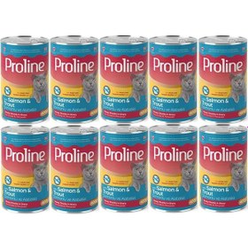 Resim Pro Line Somonlu ve Alabalıklı Yetişkin Kedi Konservesi 10 x 400 G 