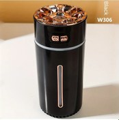 Resim Dashanshop Siyah 300ml Usb Araç Difüzörü Nemlendirici Renkli Işık Görünür Su Seviyesi 