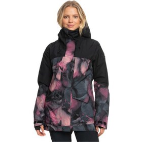 Resim Roxy Gore-tex Glade Printed Kadın Siyah Snowboard Ceketi 