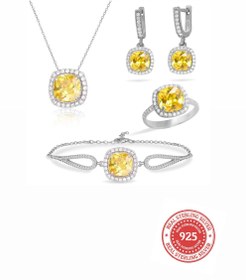 Resim RICH HONEY DIAMOND SET (Gerçek Gümüş) 