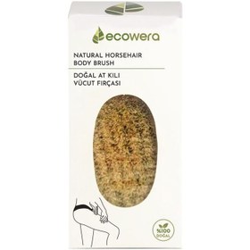 Resim Ecowera doğal at kılı vücut fırçası 