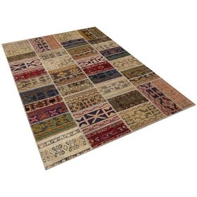 Resim El Yapımı Patchwork Benzersiz Halı 160 X 230 Cm 6334 