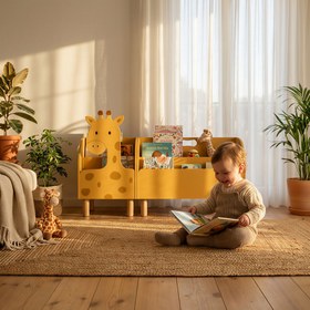 Resim Montessori 2'li Large Zürafa Kitaplık Seti 
