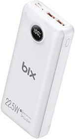 Resim Bix PB201 20000 mAh 22.5W 3 Çıkışlı Usb Qc 4.0 Type-C PD LCD Göstergeli Siyah Powerbank Bix