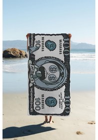 Resim Dijital Baskı Plaj Deniz Havlusu Morty Figürlü Dolar Peştamal Hvl0105 Renkli 