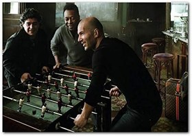 Resim Ahşap Tablo Pele Maradona Zidane Langırt Oyunu 