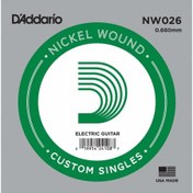 Resim D'addario NW026 Nickel Wound Tek Elektro Gitar Teli (.026) 