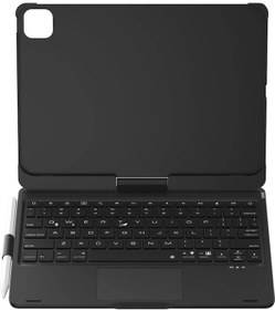 Resim Cosmotex Newface iPad Uyumlu Pro 11 2024 F11 Ats Kılıf Magic Dönen Klavyeli Tablet Kılıf - Siyah 
