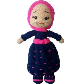 Resim Amigurumi Organik Oyuncak Bebek Hanım Kız 