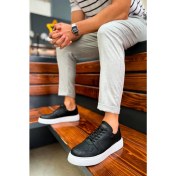 Resim Shoecide SHO153 Bağcıklı Yüksek Taban Cbt Oxford Erkek Ayakkabı Sıyah 