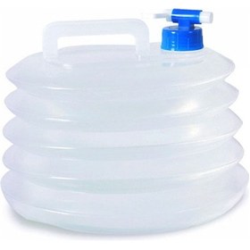 Resim Samdoo 15l Taşınabilir Katlanabilir Pe Su Torbası, Kapaklı, Akış Kontrolü, Kamp Ve Doğa Etkinlikleri İçin Şeffaf 