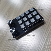 Resim Windows Mekanik Klavye, 12 Tuşlu, 2 Döner RGB Işıklı, Tasarımcı Klipsli, Sıcak Değiştirilebilir Tek Elle Kullanım Makro Kısayol Kopyala ve Yapıştır 