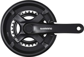 Resim Shimano FC-TY501-2 46-30t 170mm 7-8V 2li Aynakol Kapaklı Siyah* 