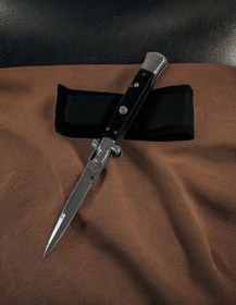 Resim Orjinal Lux Tam Otomatik İtalyan Sustalı Çakı Siyah - Gümüş 2210 