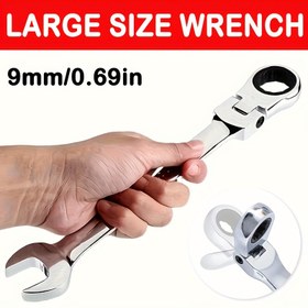 Resim Çok Fonksiyonlu Cırcır Aleti, Çıkarılabilir Başlık, Ters Çevrilebilir Tork Ayarı, Ultra Dayanıklı Krom Vanadyum Çelik Malzeme, Ergonomik Tasarım, Araba, Bisiklet ve Yelkenli Tekne Bakımı için Uygun 