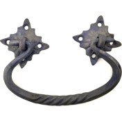 Resim Alvo Store Buğz Antika Tarz Dekoratif Pirinç Kazan Kulbu - 90X130 Mm, Oksit 