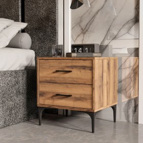 Resim Mezza 3670 Zen 2 Çekmeceli Ayaklı Komodin Hat Rengi 