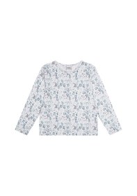 Resim Antebies Organik Beyaz Uzun Kollu Kız Çocuk Pijama Takımı Renkli 