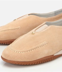Resim Hotiç Kadın Süet Deri Bej Lastik Detaylı Günlük Loafer 01ayh313590a310 01ayh313590a310 Bej 