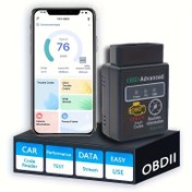 Resim OBD2 kablosuz tarayıcı, araba hata dedektörü, gelişmiş teşhisli araç kodu okuyucu, iOS ve Android ile uyumlu, motor hatası kodları ve performans izleme için kullanılır 