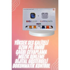 Resim Yeni Nesil 7 Kordonlu Arama Bildirim Özellikli Kulaklık Hediyeli Akıllı Saat 