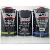 Resim 3BS 2K Akrilik Vernik+Sertleştirici+ Tiner Takım 1Lt 