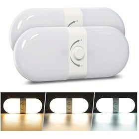 Resim Xuweiwei 180 Led Rv İç Aydınlatma 1700 Lümen 12v 3 Renk Sıcaklığı Ayarlanabilir Düğme 2 Paket 180led-2 Paket 