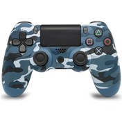 Resim Gajeena Kamuflaj Mavi Ps4 Kablosuz Oyun Kolu - 6 Eksenli Jiroskop, Işıklı Şerit, 3.5mm Ses Jack Ve Ergonomik Tasarım 