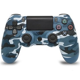 Resim Gajeena Kamuflaj Mavi Ps4 Kablosuz Oyun Kolu - 6 Eksenli Jiroskop, Işıklı Şerit, 3.5mm Ses Jack Ve Ergonomik Tasarım 