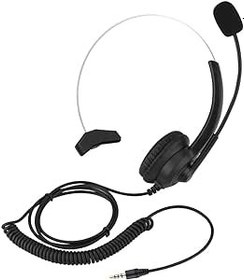 Resim Çağrı Merkezi Kulaklık, Çağrı Merkezi Kulaklığı, Konforlu, Kayıpsız Telefon Kulaklığı, Gürültü Önleyici (3,5 mm Fiş) 