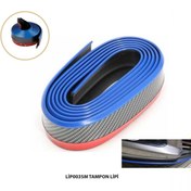 Resim TAKKOLAY Mavi-Siyah Samurai 2,5 Metre Araba Oto Ön Tampon Koruyucu Ez Lip Kauçuk Pratik Tampon 