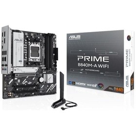 Resim Asus Prıme B840m-a Wıfı Ddr5 7600mt/s 1xhdmı 2xdp 3xm.2 Am5 Amd 