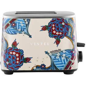 Resim Vestel X Aslı Filinta Retro Bej Çini Ekmek Kızartma Makinesi 