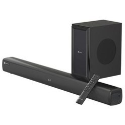 Resim Portronics Pure Sound 102 Sound Bar with Wireless sub-woofer, 3D Surround sound (Black) 